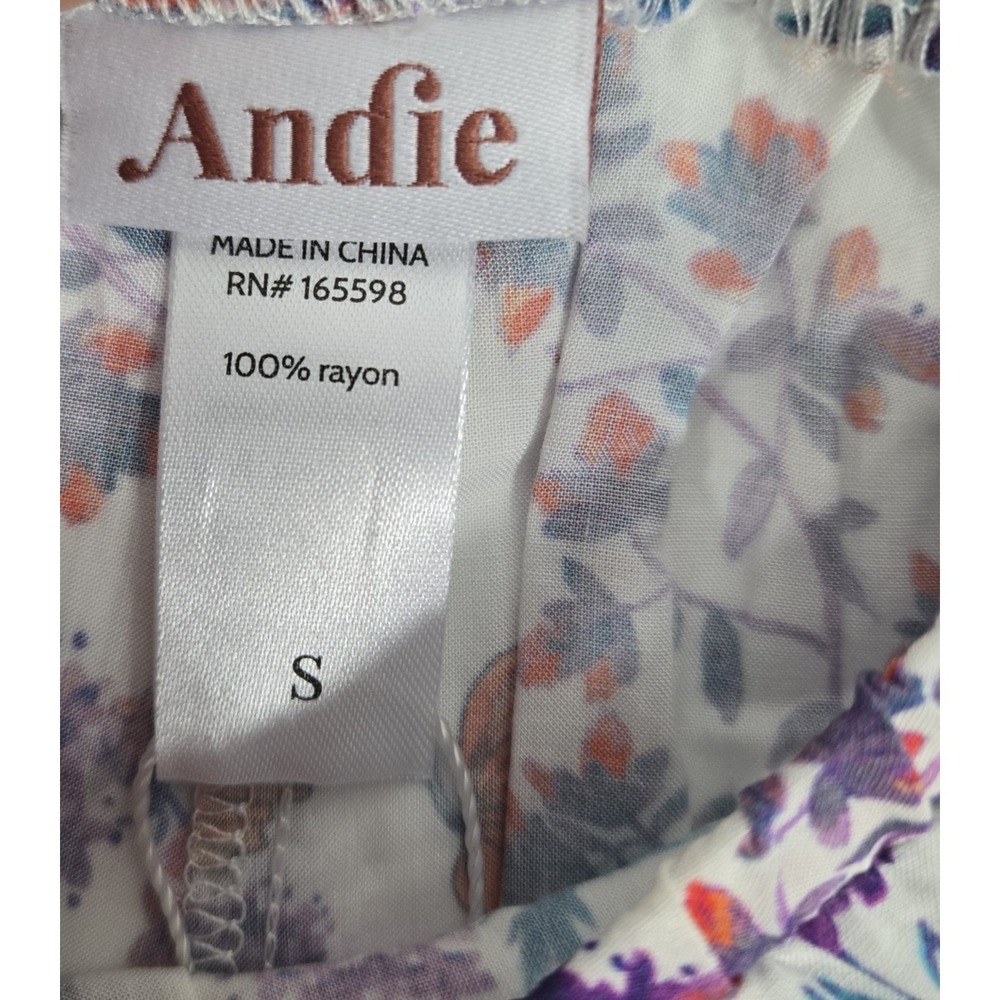 Andie Swim Womens Small The Coastal Swim Cover Up Shorts Drawstring NWT - Picture 4 of 9